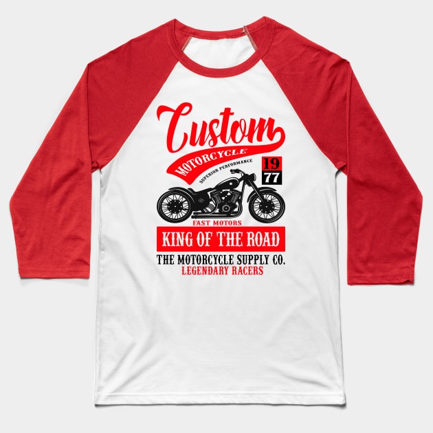 custom motorcycle Baseball T-Shirt by enzo123